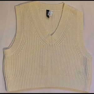 Cream sweater vest!